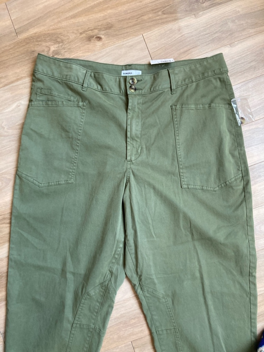 Sonoma olive green utility pant midrise pant 16P - Picture 5 of 17